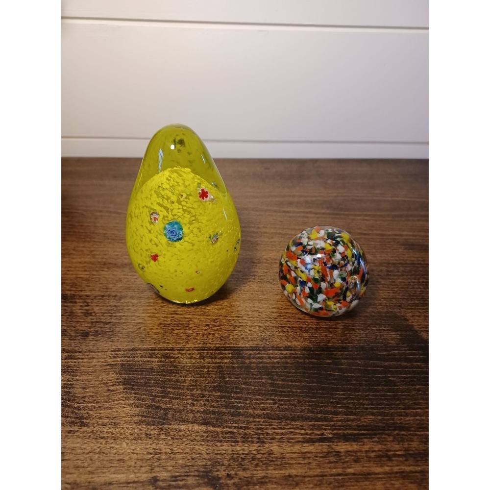Vintage art glass paperweights